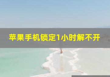 苹果手机锁定1小时解不开