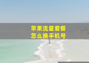 苹果流量套餐怎么换手机号