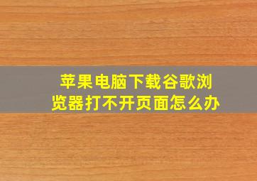 苹果电脑下载谷歌浏览器打不开页面怎么办