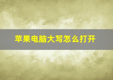 苹果电脑大写怎么打开