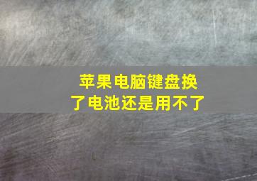 苹果电脑键盘换了电池还是用不了