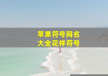 苹果符号网名大全花样符号