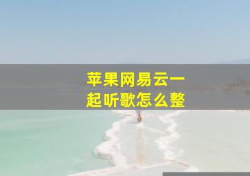 苹果网易云一起听歌怎么整