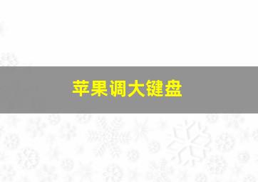 苹果调大键盘