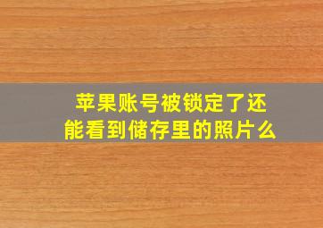 苹果账号被锁定了还能看到储存里的照片么