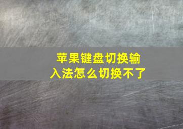 苹果键盘切换输入法怎么切换不了