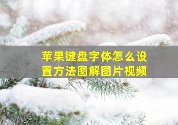 苹果键盘字体怎么设置方法图解图片视频