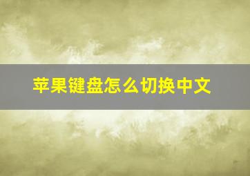 苹果键盘怎么切换中文