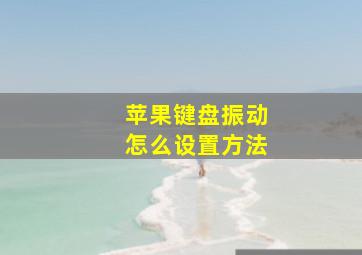 苹果键盘振动怎么设置方法