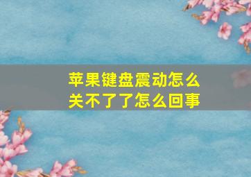 苹果键盘震动怎么关不了了怎么回事