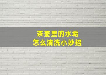 茶壶里的水垢怎么清洗小妙招