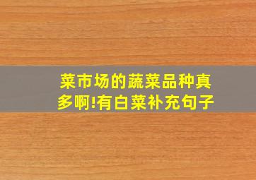 菜市场的蔬菜品种真多啊!有白菜补充句子