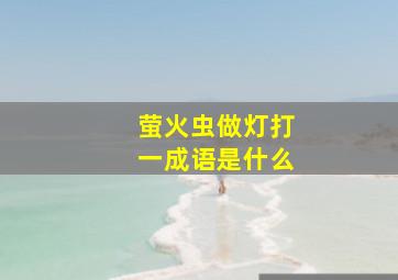 萤火虫做灯打一成语是什么