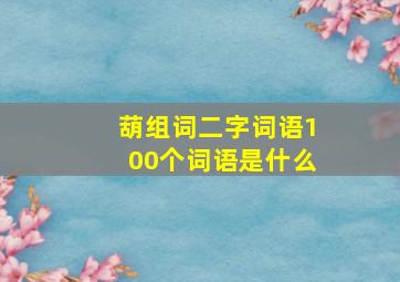 葫组词二字词语100个词语是什么