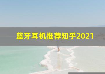 蓝牙耳机推荐知乎2021