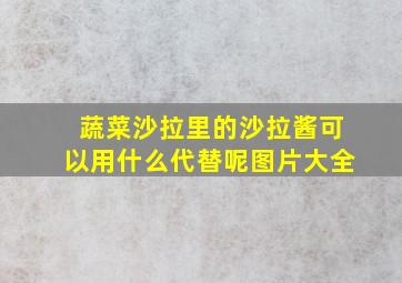 蔬菜沙拉里的沙拉酱可以用什么代替呢图片大全