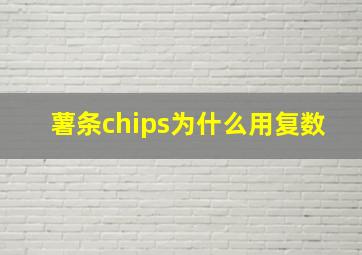 薯条chips为什么用复数