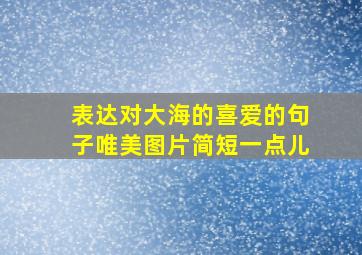 表达对大海的喜爱的句子唯美图片简短一点儿