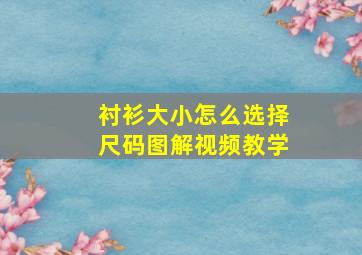 衬衫大小怎么选择尺码图解视频教学