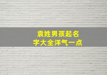 袁姓男孩起名字大全洋气一点