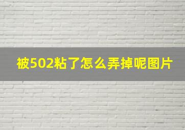 被502粘了怎么弄掉呢图片