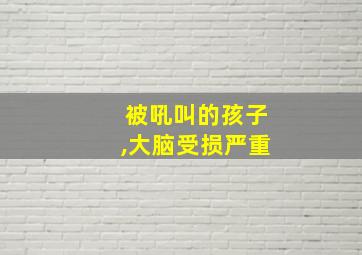 被吼叫的孩子,大脑受损严重