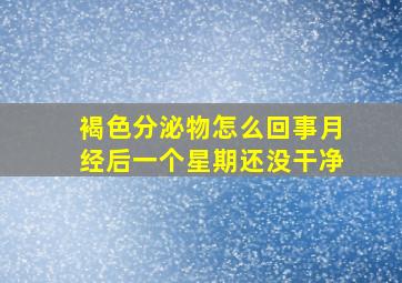 褐色分泌物怎么回事月经后一个星期还没干净