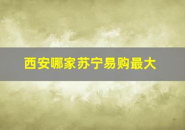 西安哪家苏宁易购最大