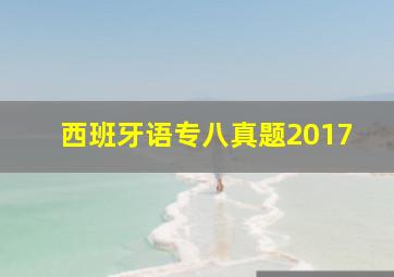 西班牙语专八真题2017