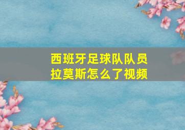 西班牙足球队队员拉莫斯怎么了视频