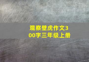 观察壁虎作文300字三年级上册