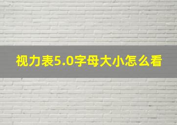 视力表5.0字母大小怎么看