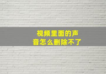 视频里面的声音怎么删除不了