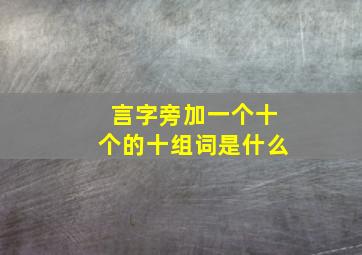 言字旁加一个十个的十组词是什么