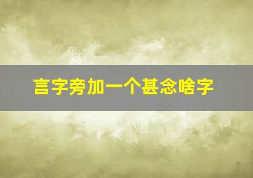 言字旁加一个甚念啥字