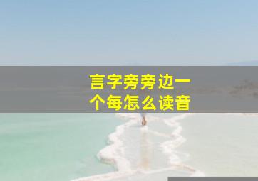 言字旁旁边一个每怎么读音