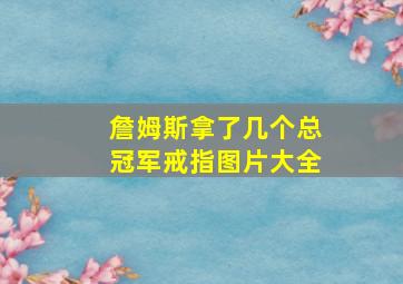 詹姆斯拿了几个总冠军戒指图片大全