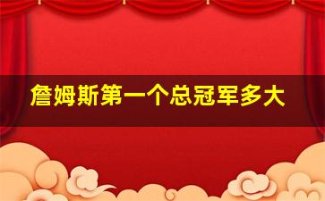 詹姆斯第一个总冠军多大