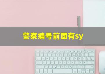 警察编号前面有sy