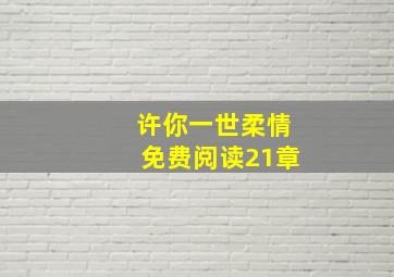 许你一世柔情免费阅读21章