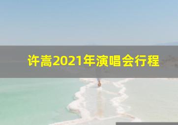 许嵩2021年演唱会行程