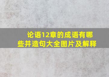 论语12章的成语有哪些并造句大全图片及解释