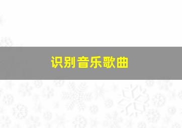 识别音乐歌曲