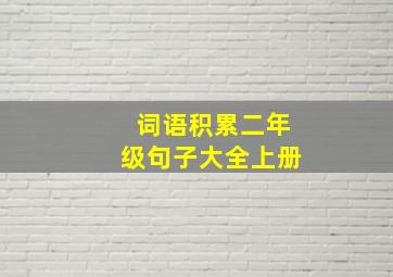 词语积累二年级句子大全上册