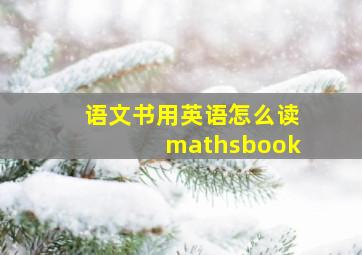 语文书用英语怎么读mathsbook