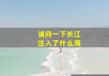 请问一下长江注入了什么海