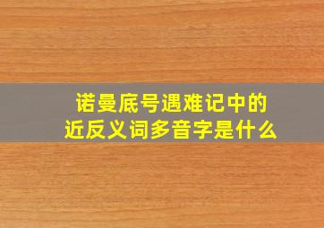 诺曼底号遇难记中的近反义词多音字是什么