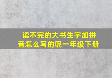 读不完的大书生字加拼音怎么写的呢一年级下册