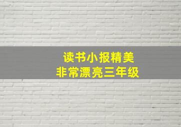 读书小报精美非常漂亮三年级