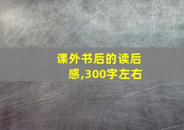 课外书后的读后感,300字左右